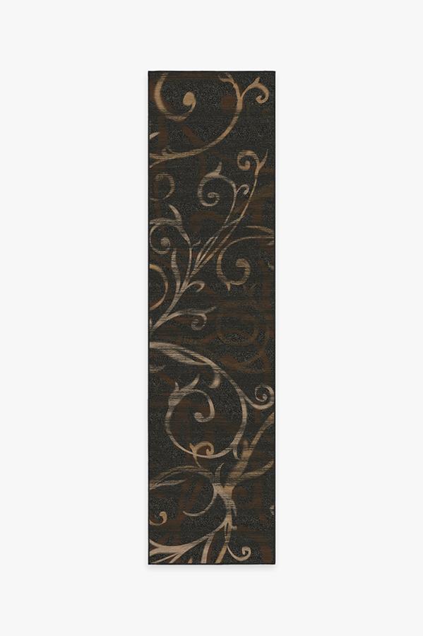 Ironwork Black Rug 2.5'x10' | Stain-Resistant