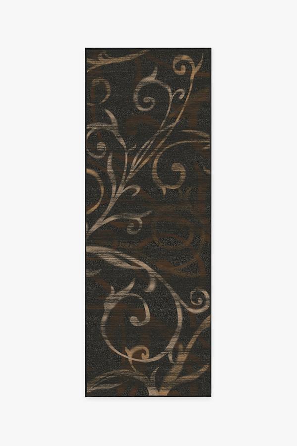 Ironwork Black Rug 2.5'x7' | Stain-Resistant