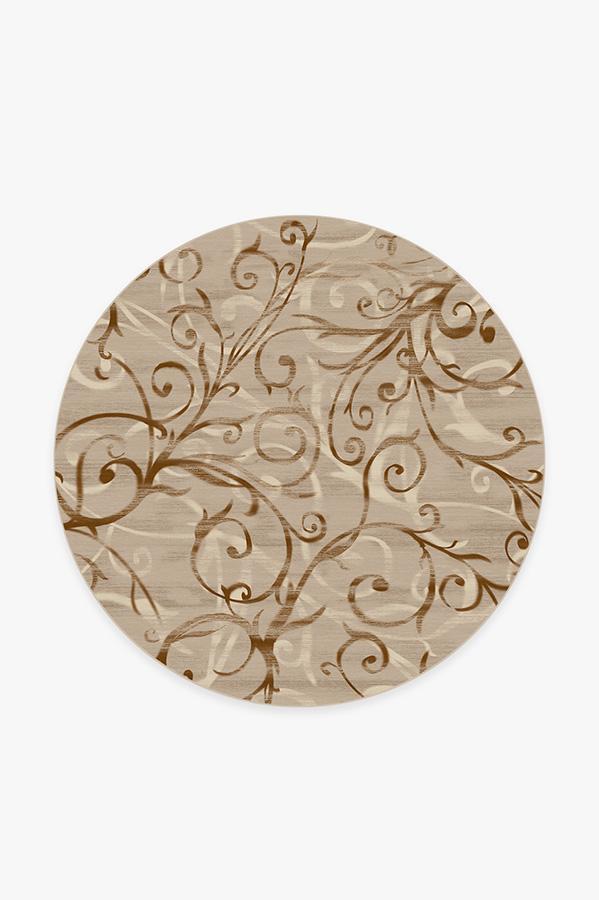 Ironwork Natural Rug 6' Round | Stain-Resistant