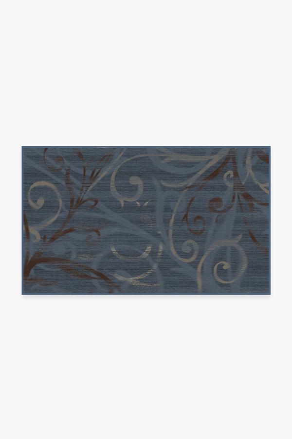 Ironwork Slate Blue Rug 3'x5' | Stain-Resistant