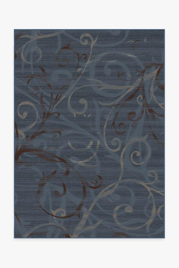 Ironwork Slate Blue Rug 5'x7' | Stain-Resistant