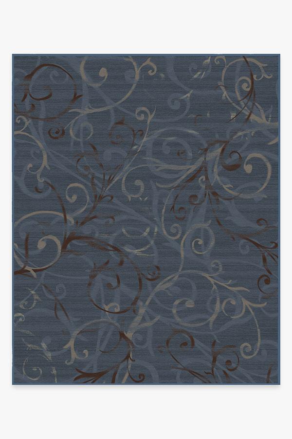 Ironwork Slate Blue Rug 8'x10' | Stain-Resistant