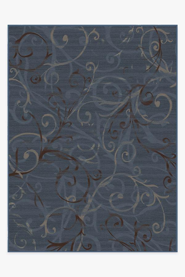 Ironwork Slate Blue Rug 9'x12' | Stain-Resistant