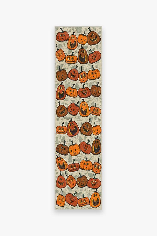 Jack O Lantern Orange Rug 2.5'x10' | Stain-Resistant