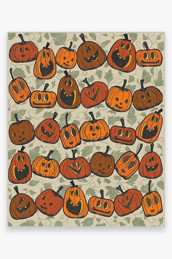 Jack O Lantern Orange Rug 8'x10' | Stain-Resistant