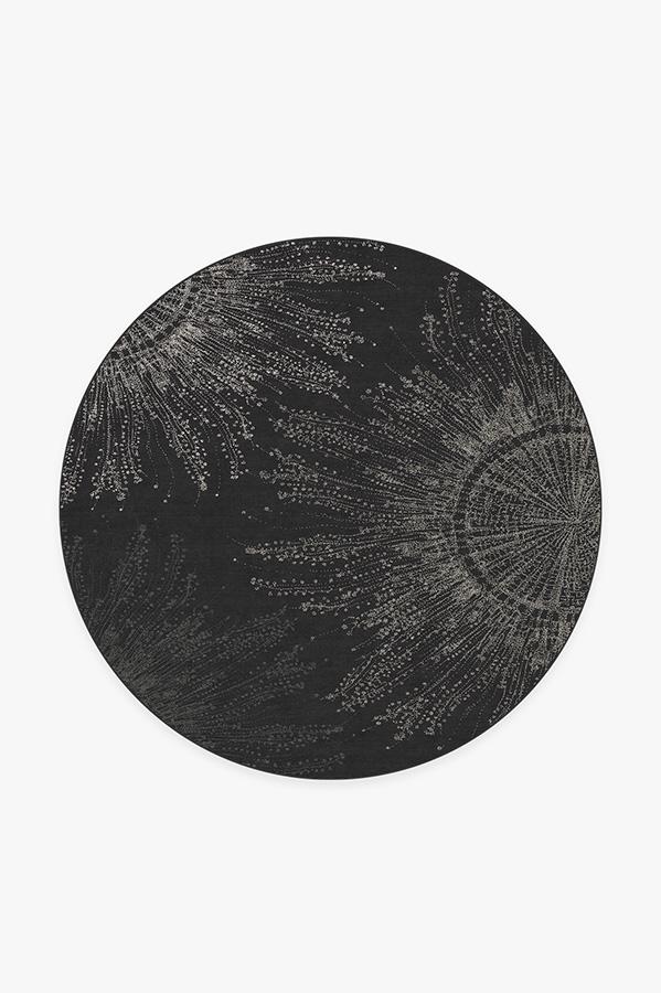 Jellyfish Bloom Charcoal Rug 6' Round | Stain-Resistant