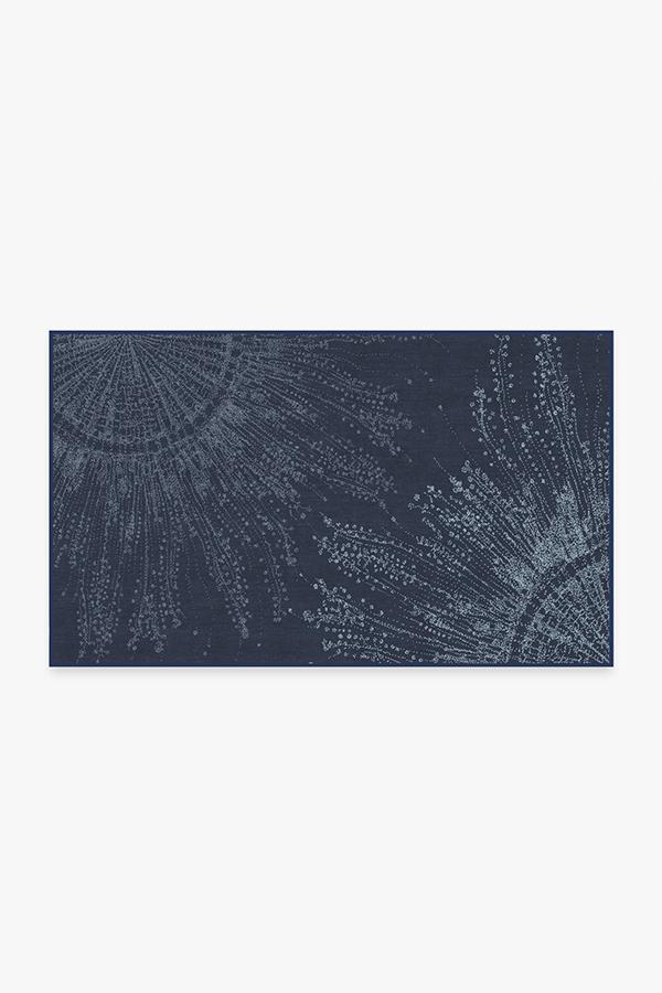 Jellyfish Bloom Navy Rug 3'x5' | Stain-Resistant