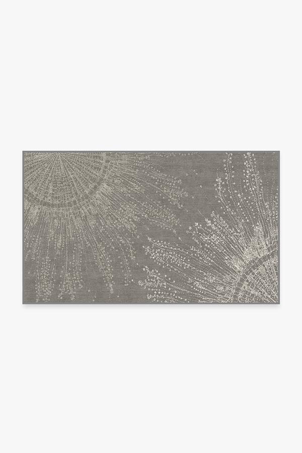 Jellyfish Bloom Silver Rug 3'x5' | Stain-Resistant