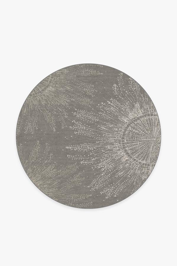 Jellyfish Bloom Silver Rug 6' Round | Stain-Resistant