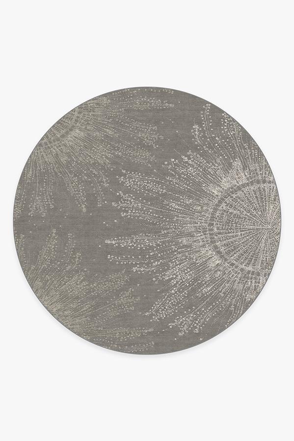 Jellyfish Bloom Silver Rug 8' Round | Stain-Resistant