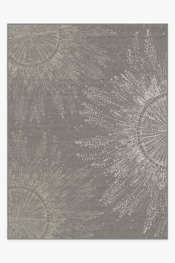 Jellyfish Bloom Silver Rug 9'x12' | Stain-Resistant