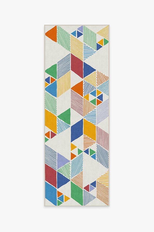 Joojee Multicolor Rug 2.5'x7' | Stain-Resistant