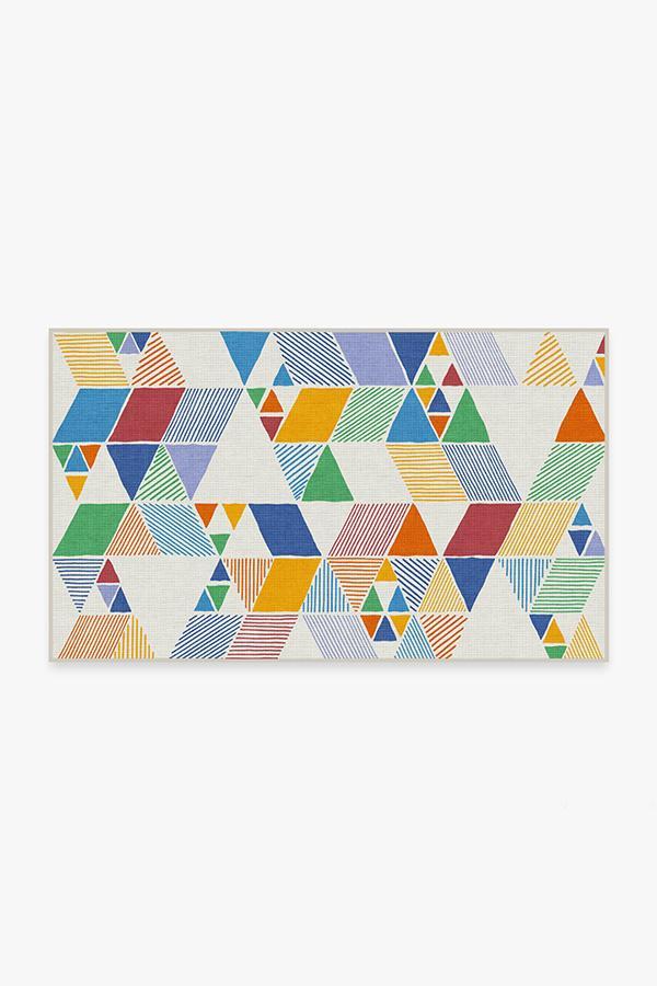 Joojee Multicolor Rug 3'x5' | Stain-Resistant