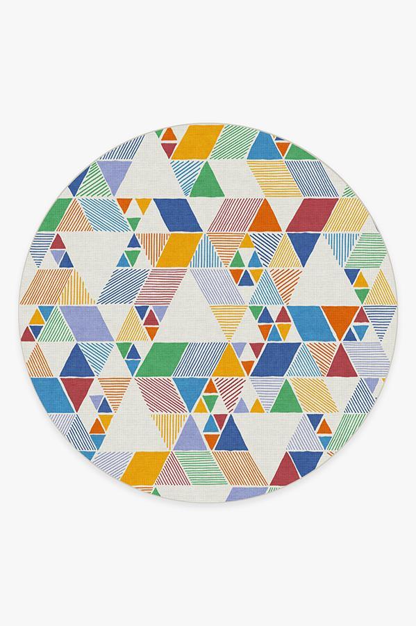 Joojee Multicolor Rug 8' Round | Stain-Resistant