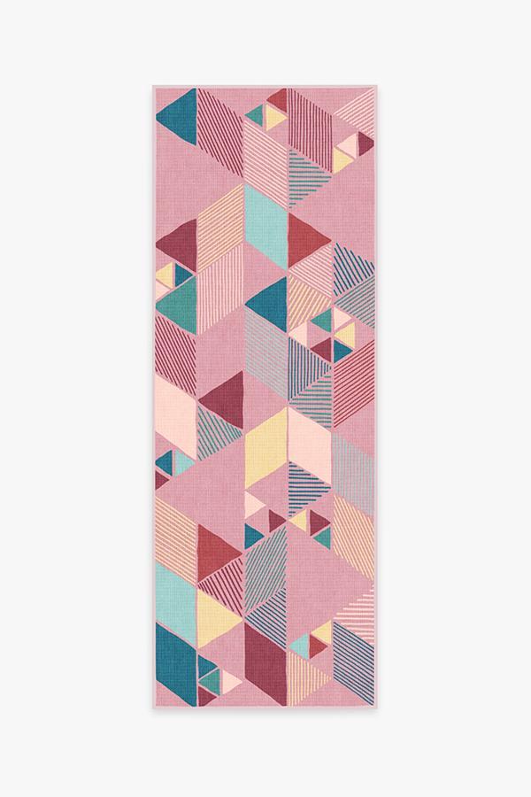 Joojee Pink Rug 2.5'x7' | Stain-Resistant