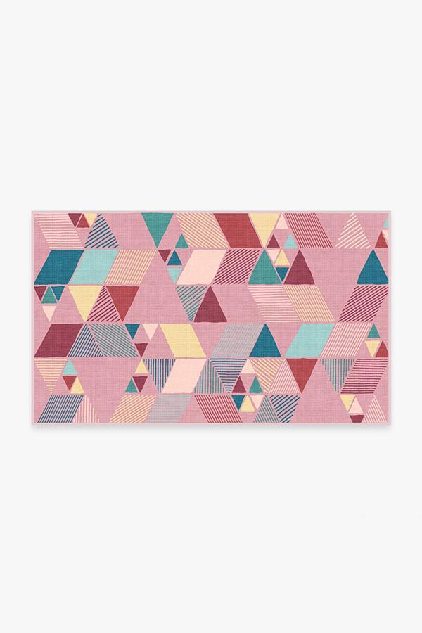 Joojee Pink Rug 3'x5' | Stain-Resistant