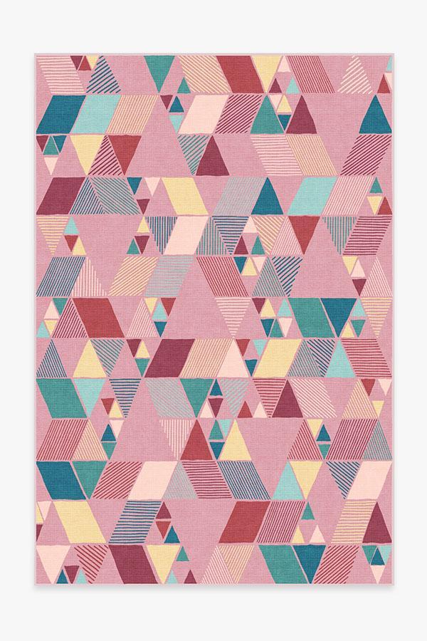 Joojee Pink Rug 6'x9' | Stain-Resistant