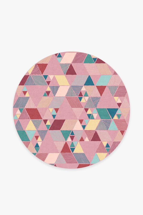 Joojee Pink Rug 6' Round | Stain-Resistant