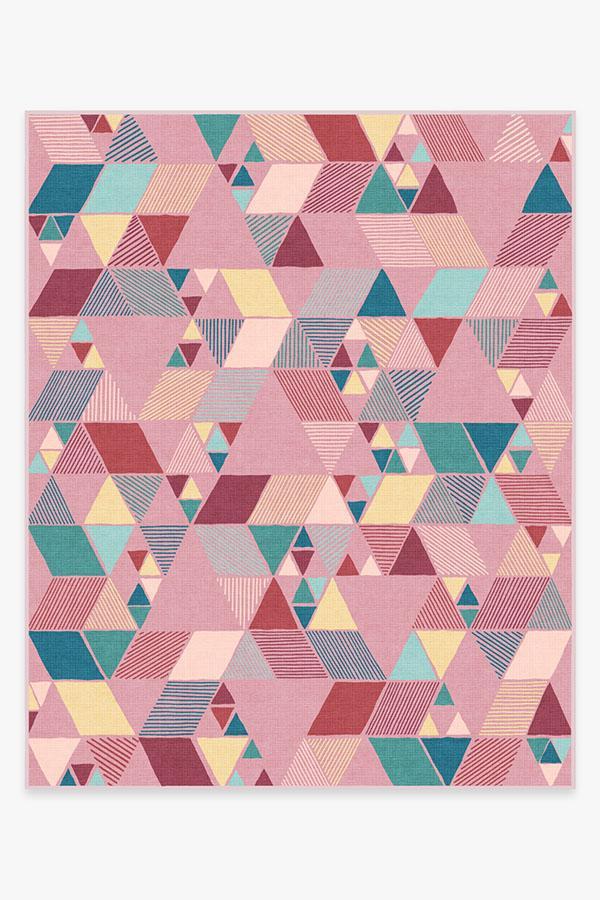 Joojee Pink Rug 8'x10' | Stain-Resistant