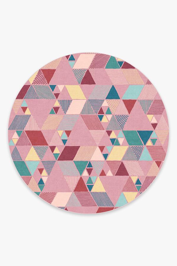 Joojee Pink Rug 8' Round | Stain-Resistant