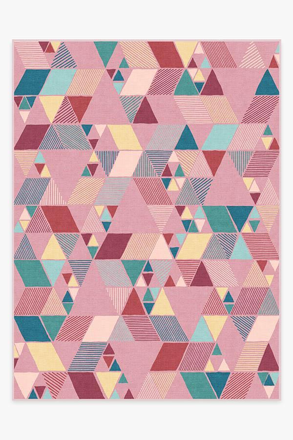 Joojee Pink Rug 9'x12' | Stain-Resistant