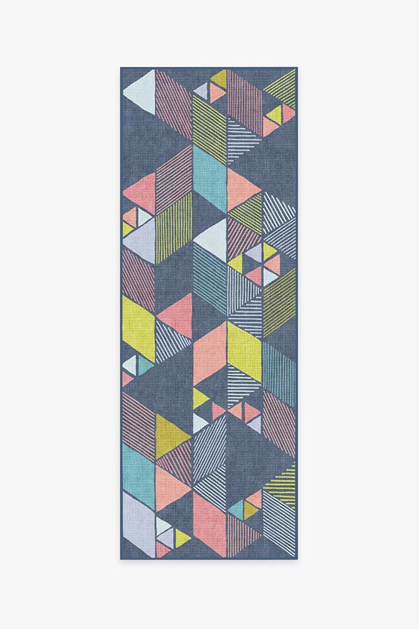 Joojee Teal Rug 2.5'x7' | Stain-Resistant