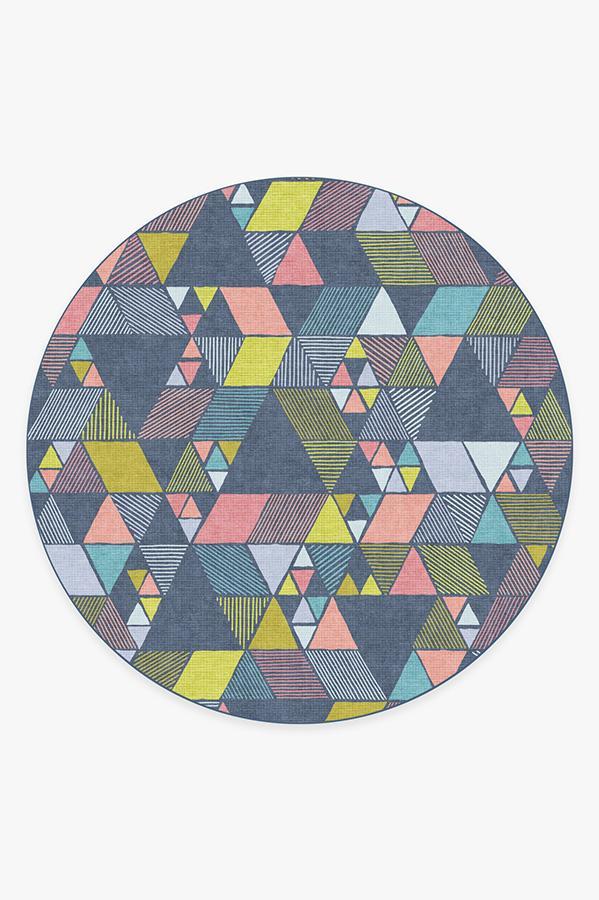 Joojee Teal Rug 8' Round | Stain-Resistant