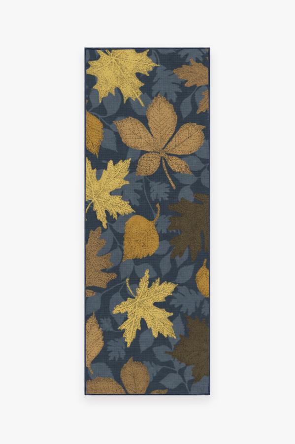 Jora Navy Gold Rug 2.5'x7' | Stain-Resistant