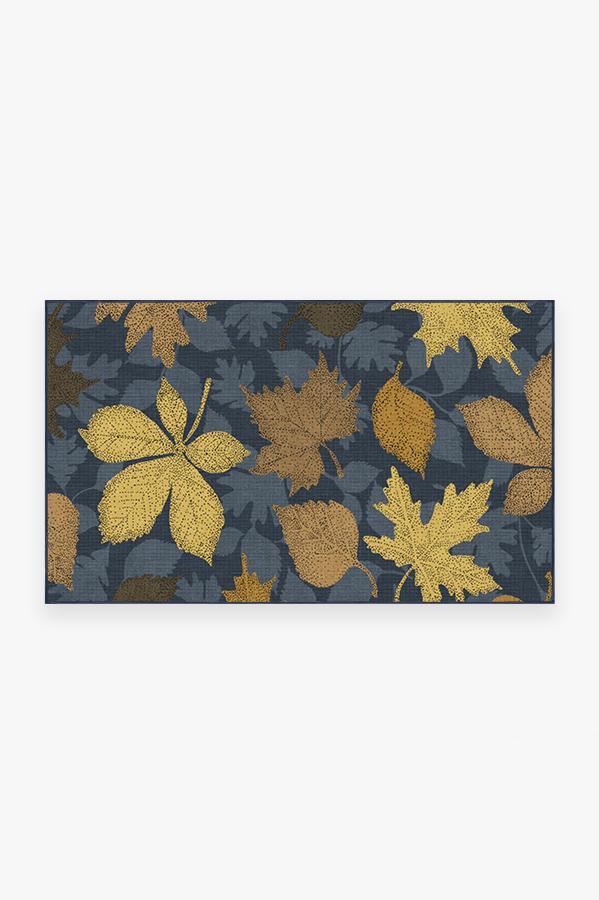 Jora Navy Gold Rug 3'x5' | Stain-Resistant