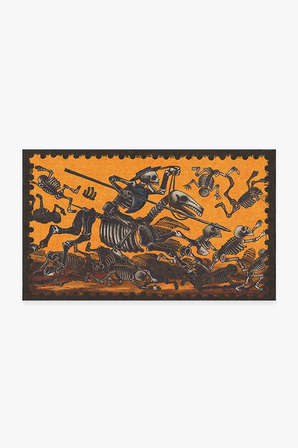 Jose Posada Calavera Don Quijote Rug 3'x5' | Stain-Resistant