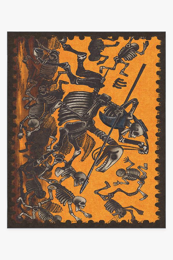 Jose Posada Calavera Don Quijote Rug 8'x10' | Stain-Resistant