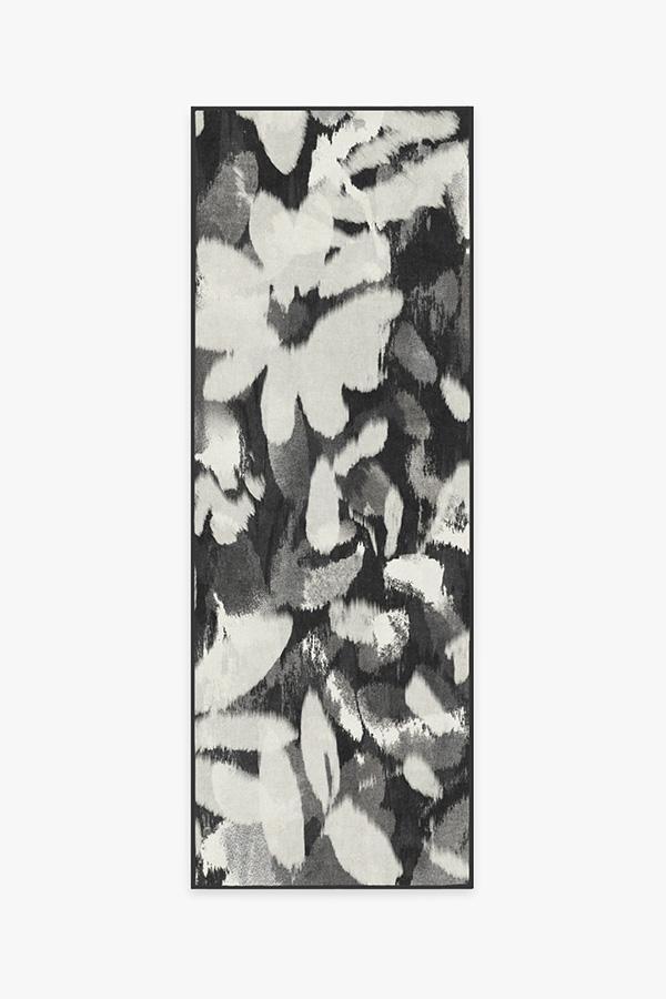 Kalina Black Rug 2.5'x10' | Stain-Resistant