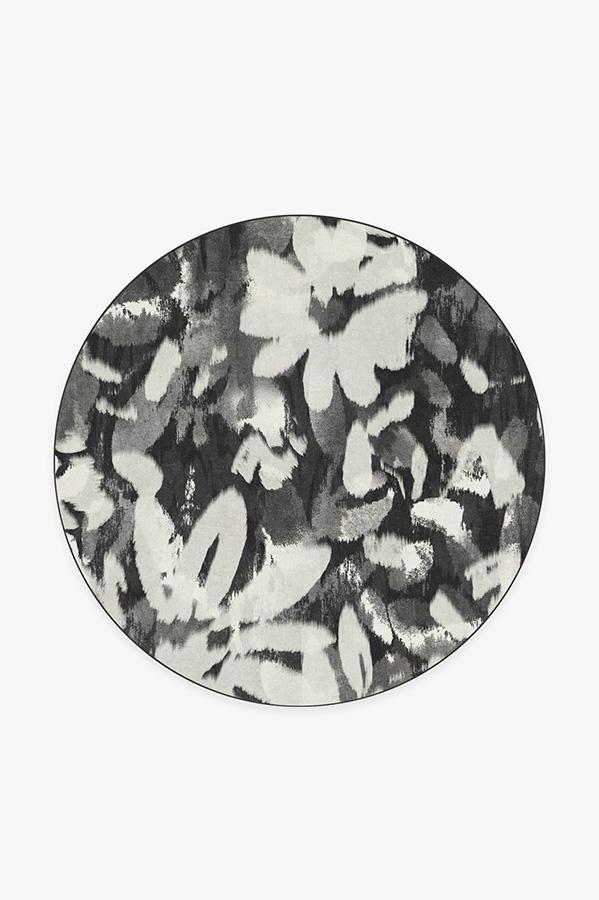 Kalina Black Rug 6' Round | Stain-Resistant