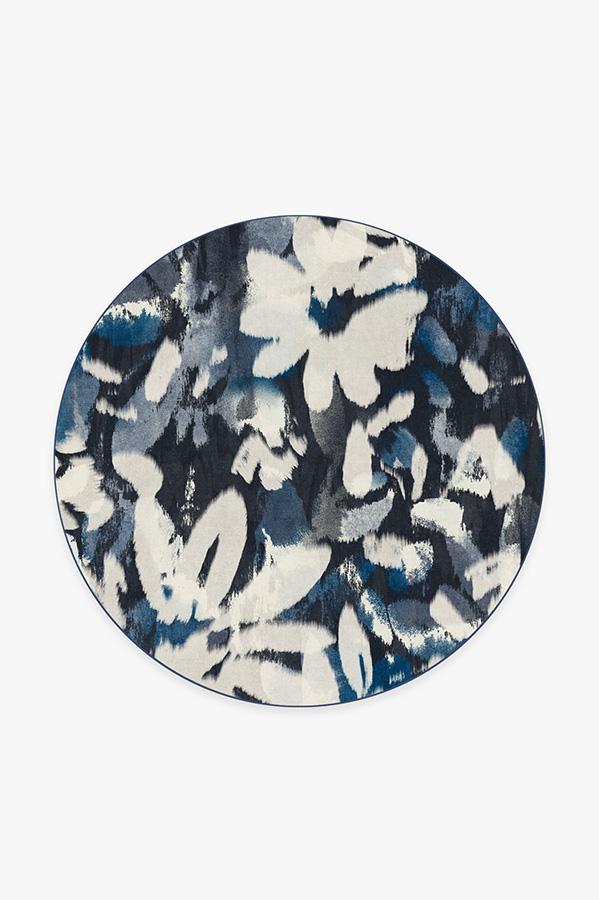 Kalina Blue Rug 6' Round | Stain-Resistant
