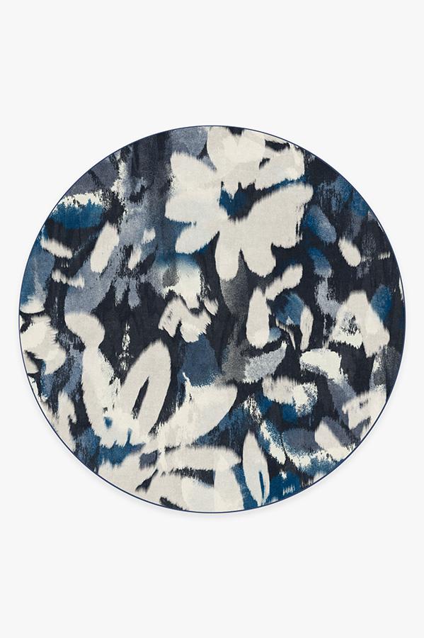 Kalina Blue Rug 8' Round | Stain-Resistant