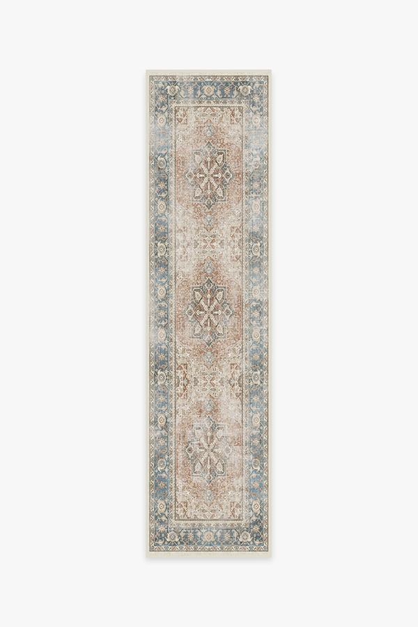 Kamran Coral Rug 2.5'x10' | Stain-Resistant