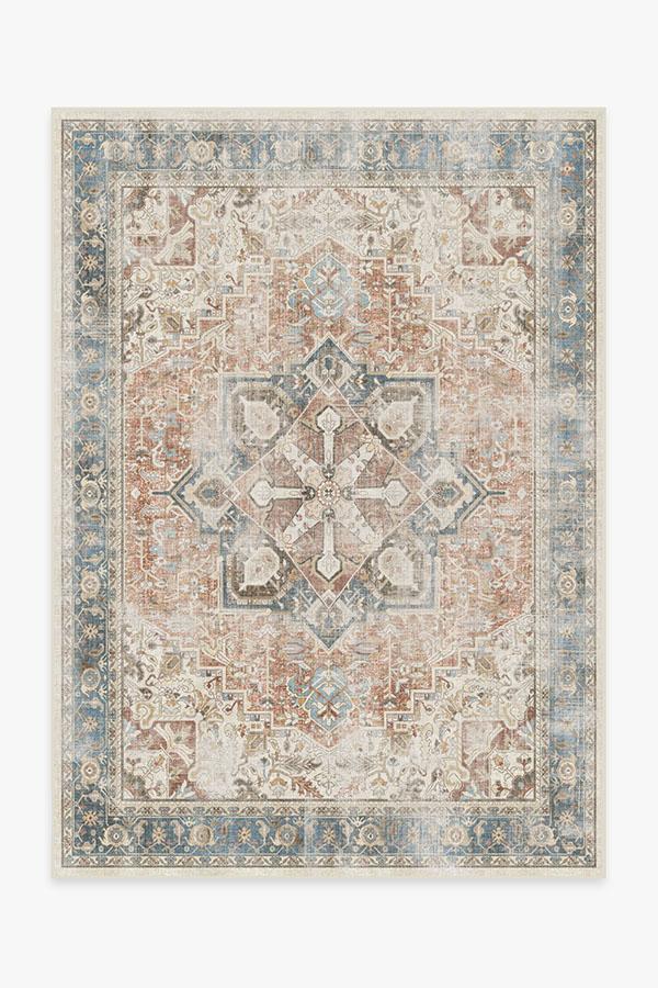 Kamran Coral Rug 5'x7' | Stain-Resistant