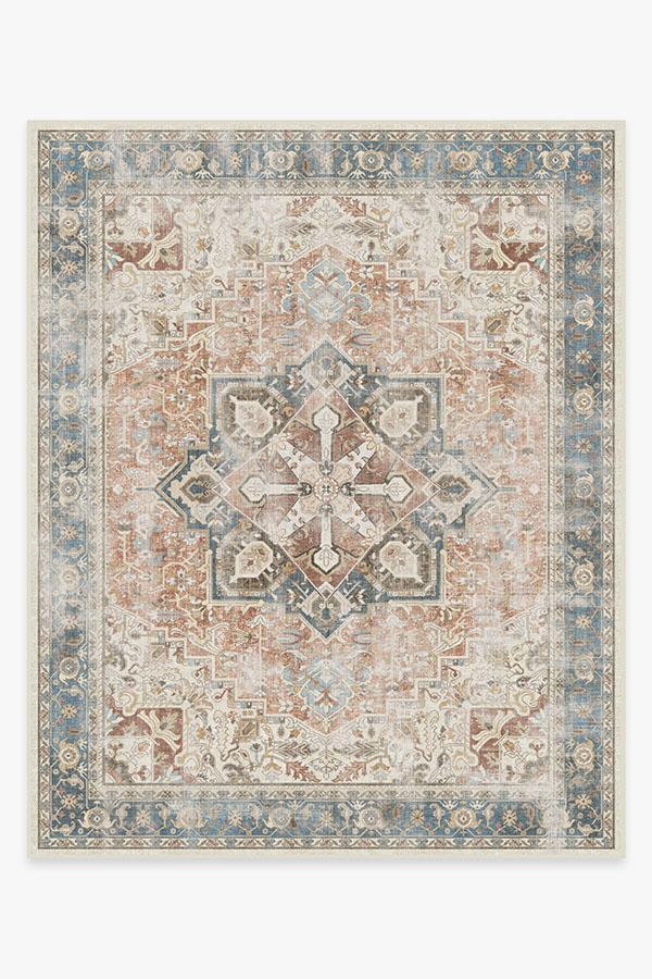 Kamran Coral Rug 8'x10' | Stain-Resistant