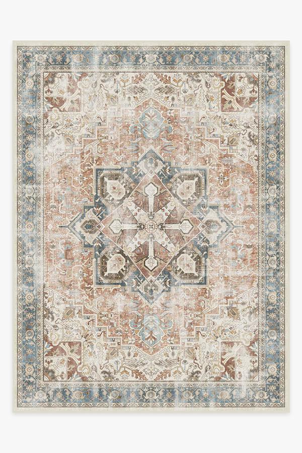 Kamran Coral Rug 9'x12' | Stain-Resistant