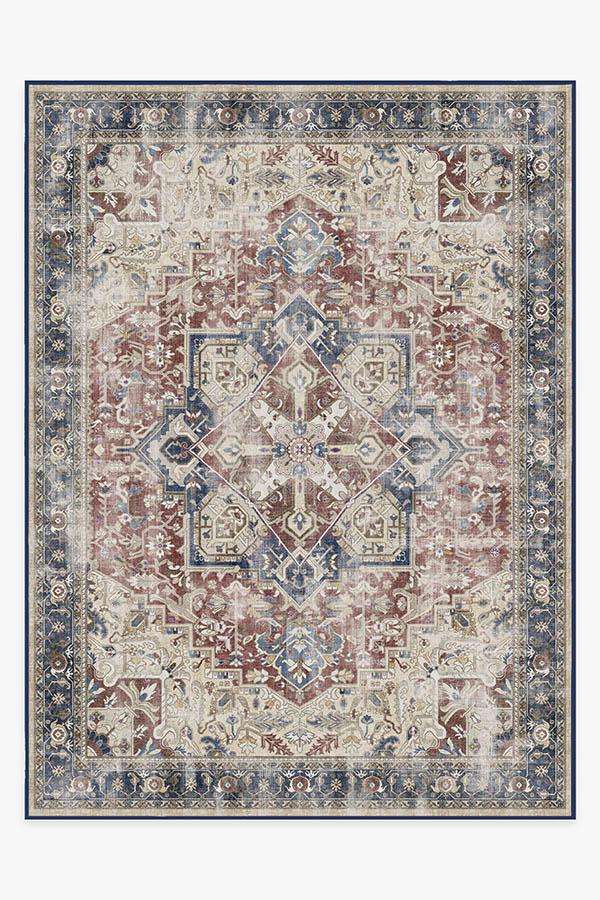 Kamran Royal Blue Rug 9'x12' | Stain-Resistant