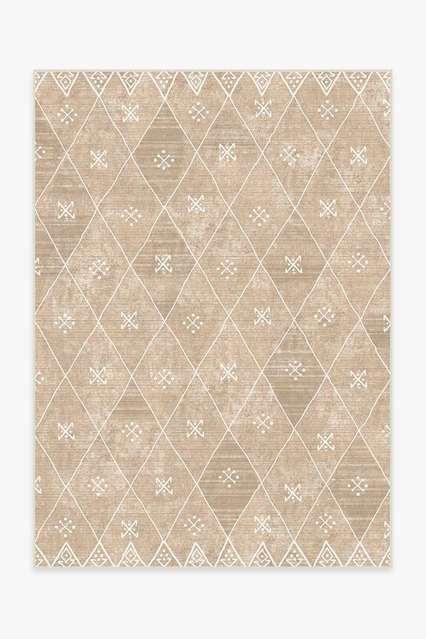 Kavi Diamond Rose Gold Rug 5'x7' | Stain-Resistant