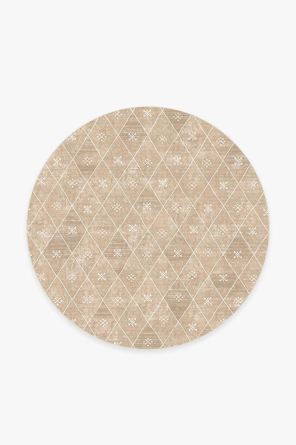 Kavi Diamond Rose Gold Rug 6' Round | Stain-Resistant