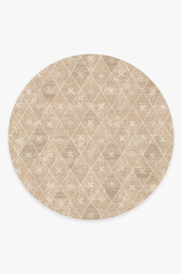 Kavi Diamond Rose Gold Rug 8' Round | Stain-Resistant