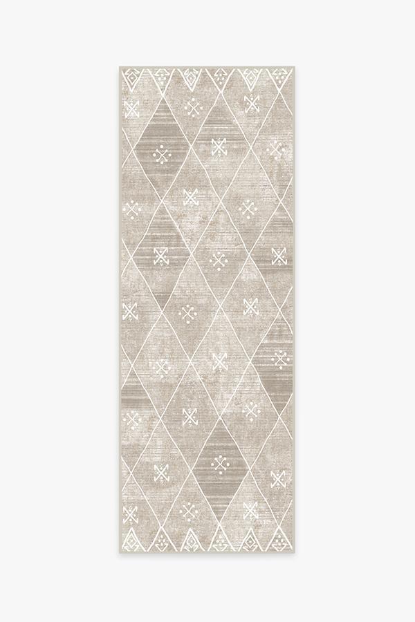 Kavi Diamond Silver Rug 2.5'x7' | Stain-Resistant