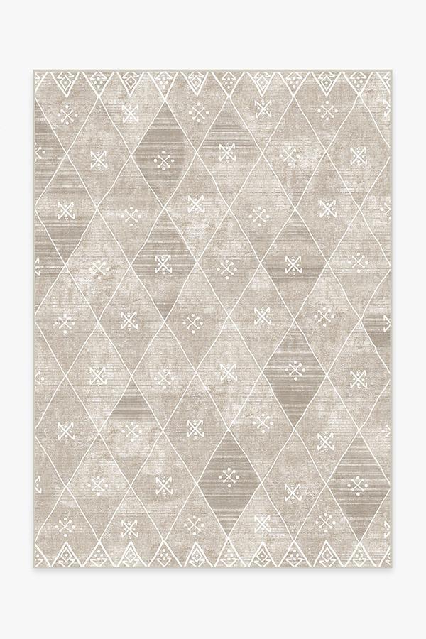 Kavi Diamond Silver Rug 5'x7' | Stain-Resistant