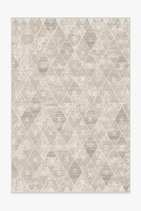 Kavi Diamond Silver Rug 6'x9' | Stain-Resistant