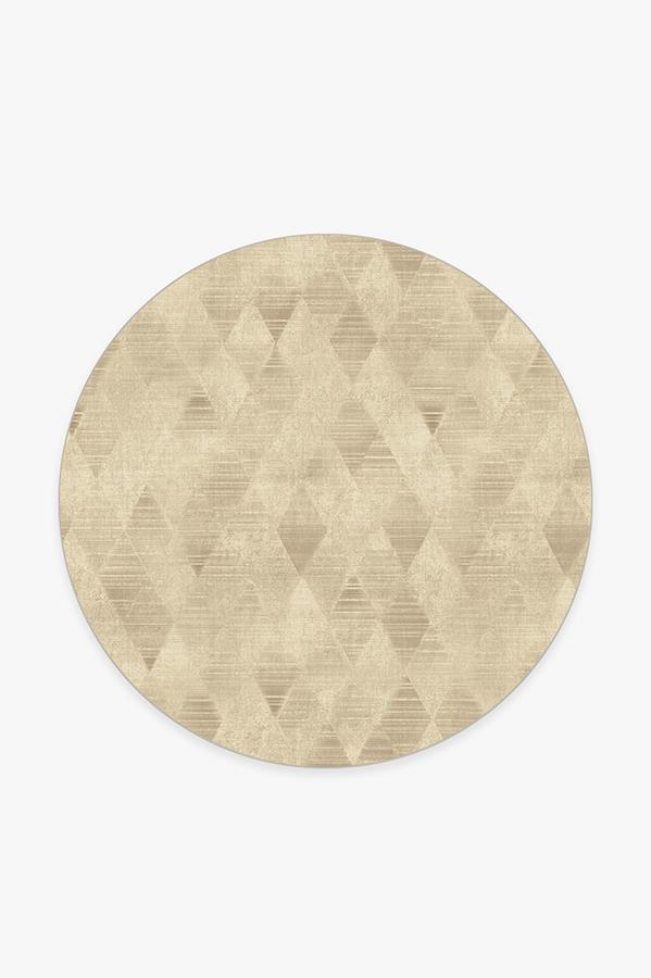 Kavi Mosaic Natural Rug 6' Round | Stain-Resistant