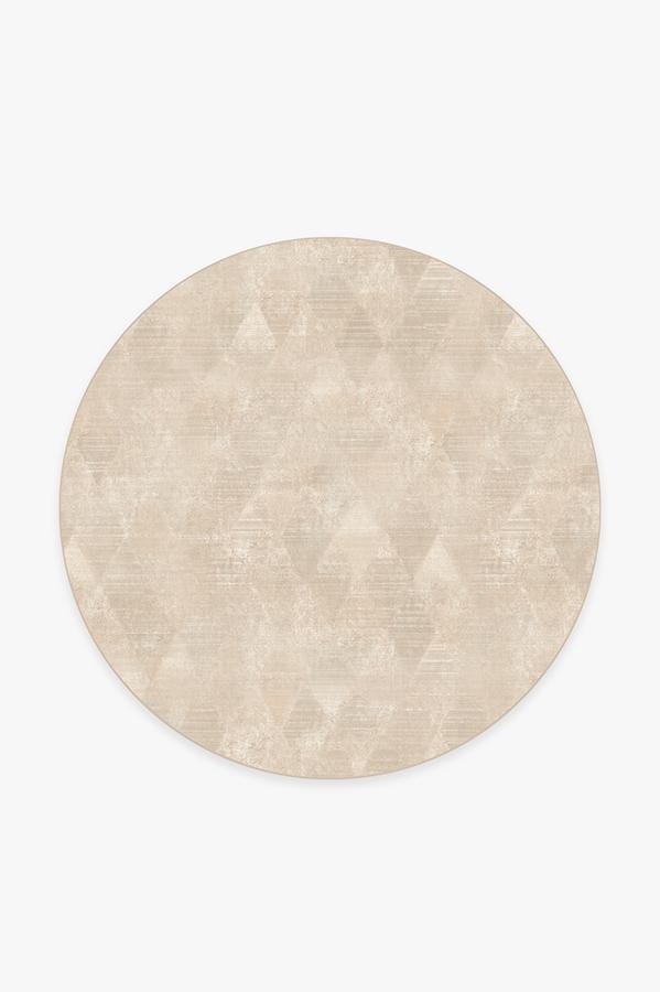 Kavi Mosaic Rose Gold Rug 6' Round | Stain-Resistant