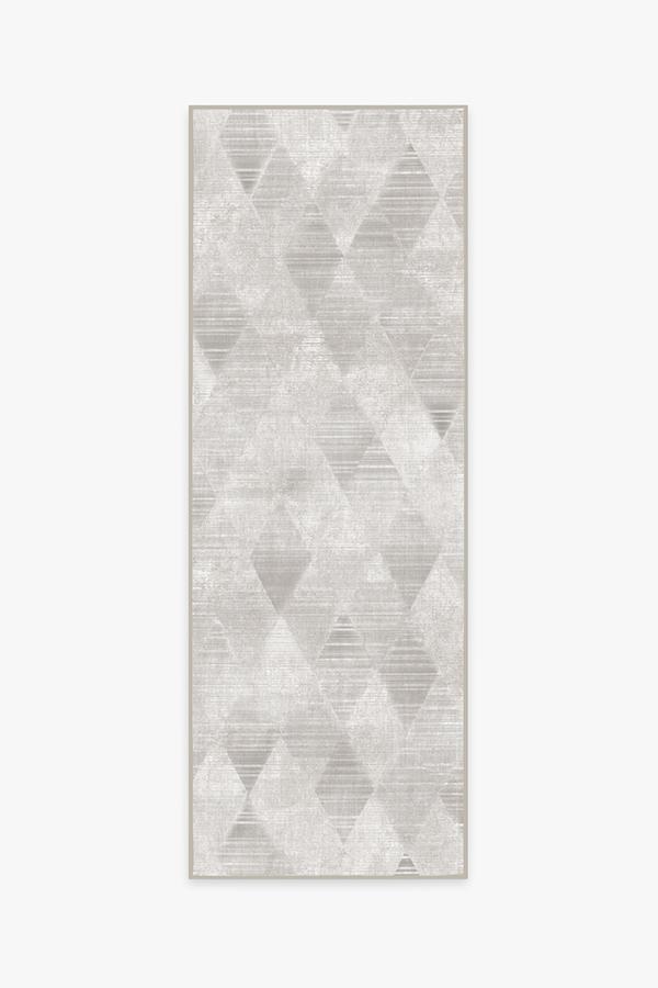 Kavi Mosaic Silver Rug 2.5'x10' | Stain-Resistant