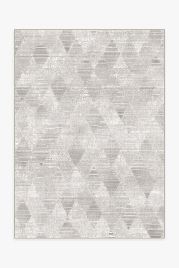 Kavi Mosaic Silver Rug 5'x7' | Stain-Resistant